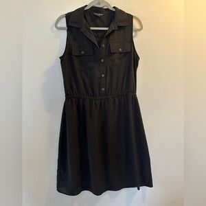Mario serrani Sleeveless Black Button-Up Dress| size medium